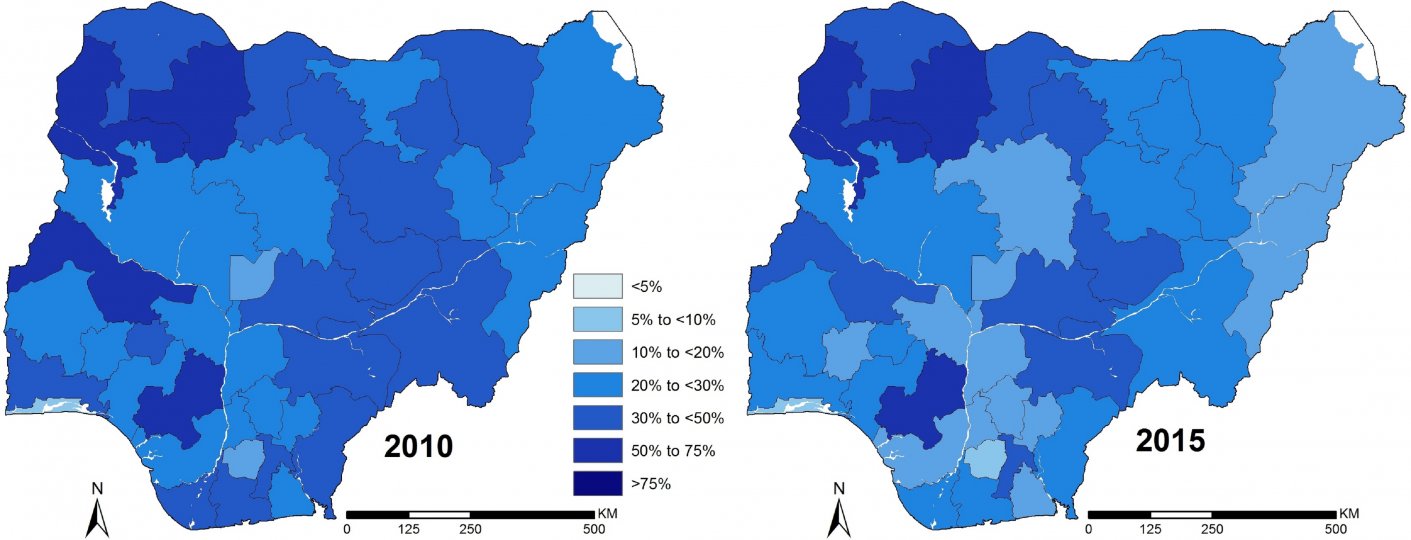 Malaria prevalence map